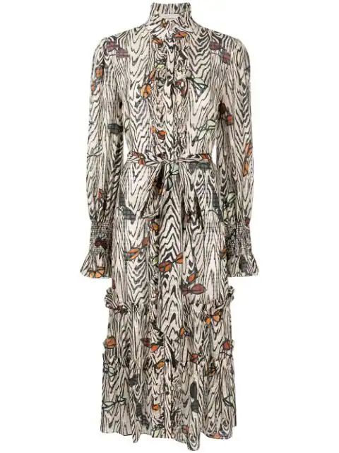 tie-fastening patterned maxi dress | Farfetch (US)