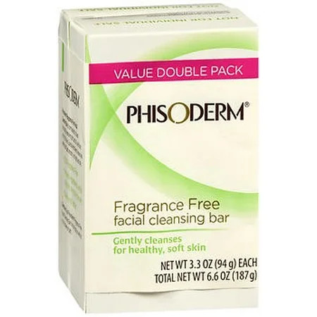 pHisoderm Facial Skin Cleansing Bar, Fragrance Free 2pack [2 x 3.3oz bars] | Walmart (US)