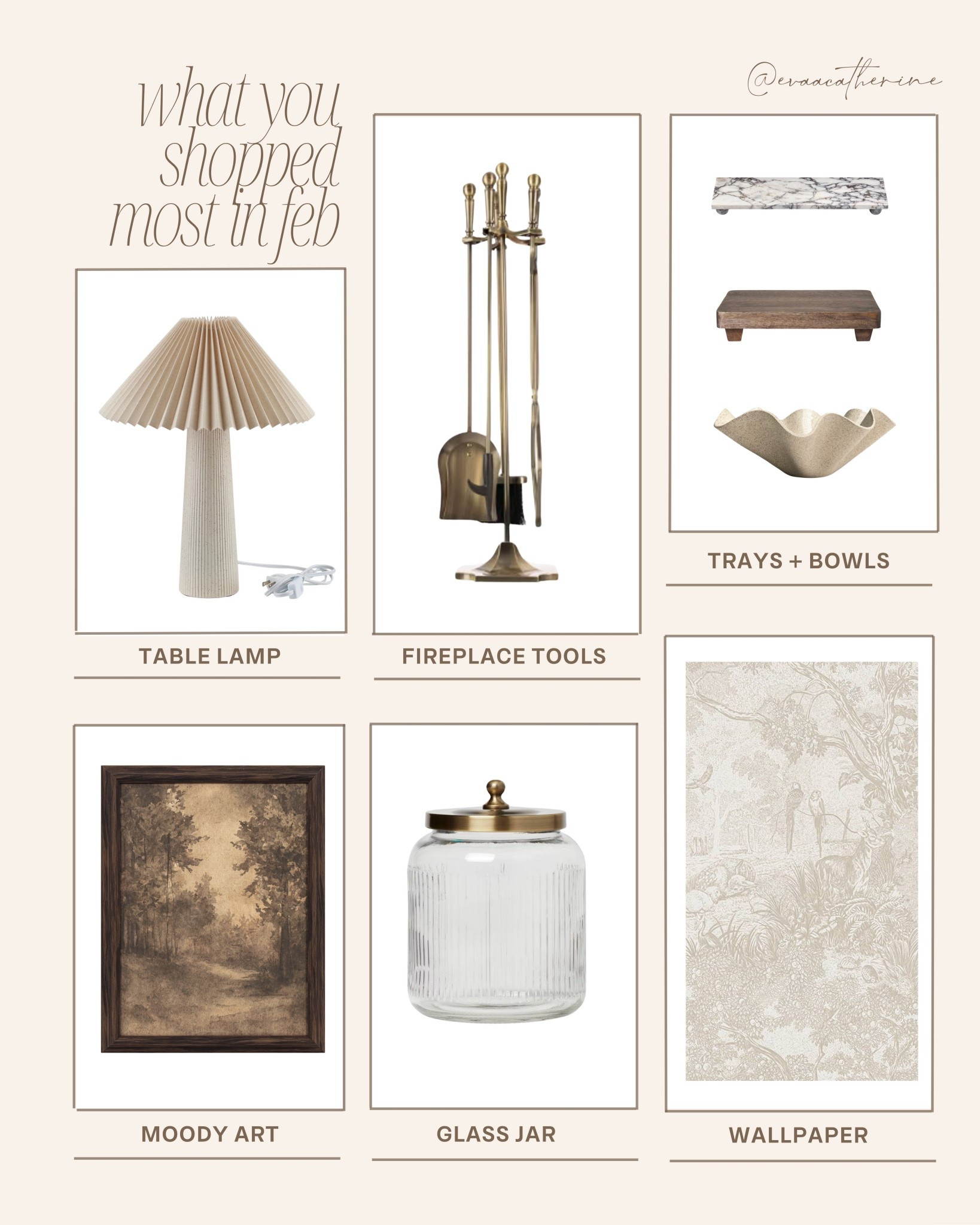 Your February favorites 🤎

Moody art, pleated lamps, brass accents, marble + wood trays… you really leaned into warm, collected layers this month — and I’m here for it.

Everything linked here on LTK.

#neutralhome #modernvintage #moodyinteriors #warmminimalism #ltkhome

#LTKHome