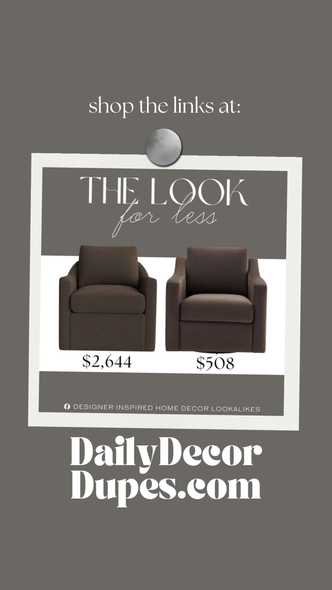 Inspired by McGee & Co Swivel Chair. McGee & Co Swivel Chair dupe. Swivel Accent Chair. Velvet Swivel Chair. Modern Swivel Chair. Upholstered Living Room Chair. Cozy Accent Chair. Barrel Lounge Chair. Boucle Swivel Chair. Living Room Accent Chair.. 

Home more affordable option find copy cat similar look for less budget friendly affordable cheap cheaper beautiful pretty. Clearance sale coupon code discount code promo code luxury lookalike look a like Inspo inspiration inspired by idea ideas Love like these? I share multiple every day in my FB group.
#mcgeeandcoinspired #swivelchair #accentchair #velvetchair #modernchair #upholsteredchair #loungechair #furniturefinds  

 #LTKHome