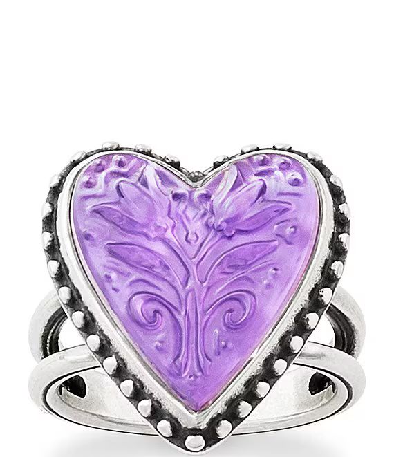 Sculpted Heart and Tulips Purple Doublet Ring | Dillards