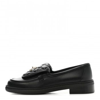 Lambskin Quilted CC Turnlock Loafers 37 Black | FASHIONPHILE (US)