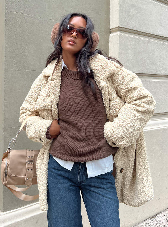 Harmony Sweater Dark Brown | Princess Polly US