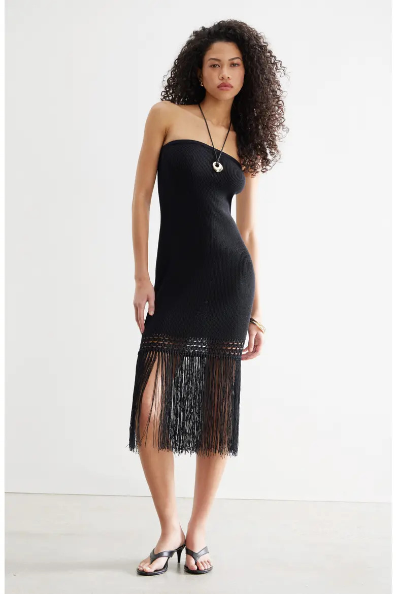 Sewater Strapless Fringe Sweater Tube Dress (Women) | Nordstrom | Nordstrom