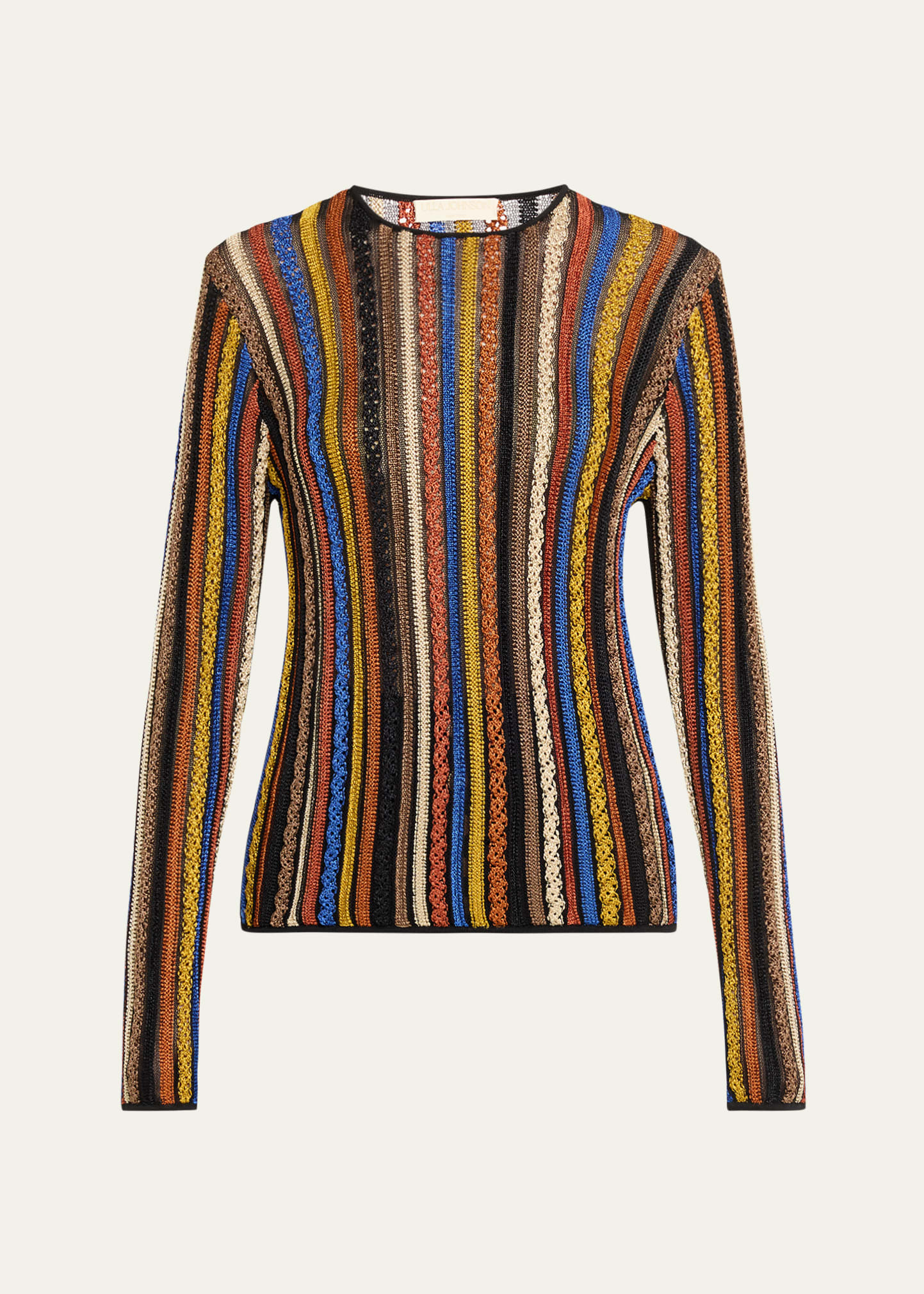 Ulla Johnson Ardith Long-Sleeve Lace Knit Top | Bergdorf Goodman