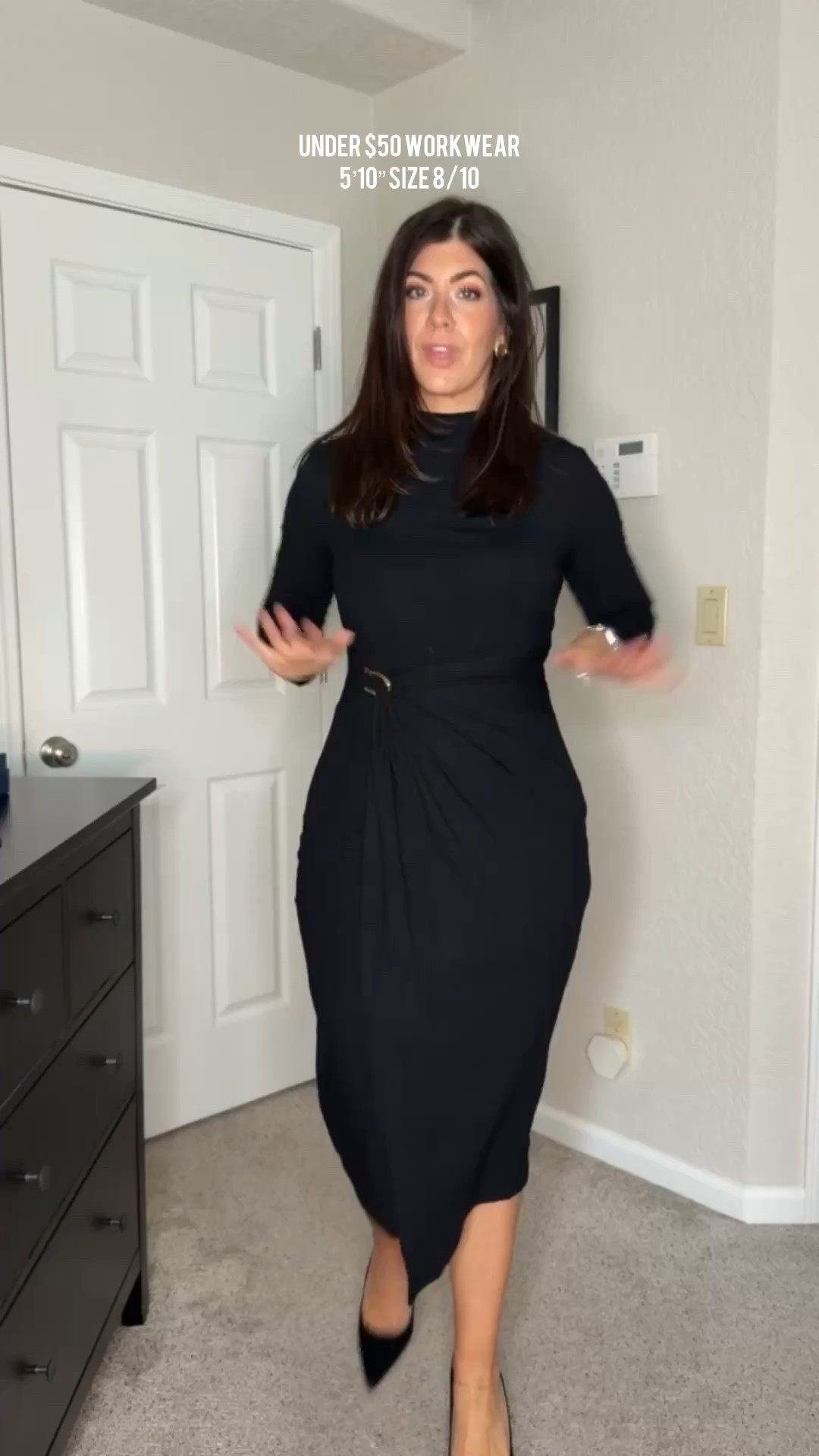 Under $50 workwear, midsize workwear, office outfit, business casual outfits, chic office looks, professional style, midsize fashion inspo, everyday work outfits, office outfit, affordable workwear, work to weekend looks, affordable workwear, work dress, black dress, trending 

#LTKHoliday #LTKMidsize #LTKWorkwear