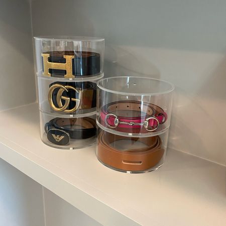 Acrylic belt containers. Great for display and super functional. Make sure you order the ones with magnetic top and also double check the sizing options 

#LTKfindsunder50 #LTKstyletip #LTKGiftGuide