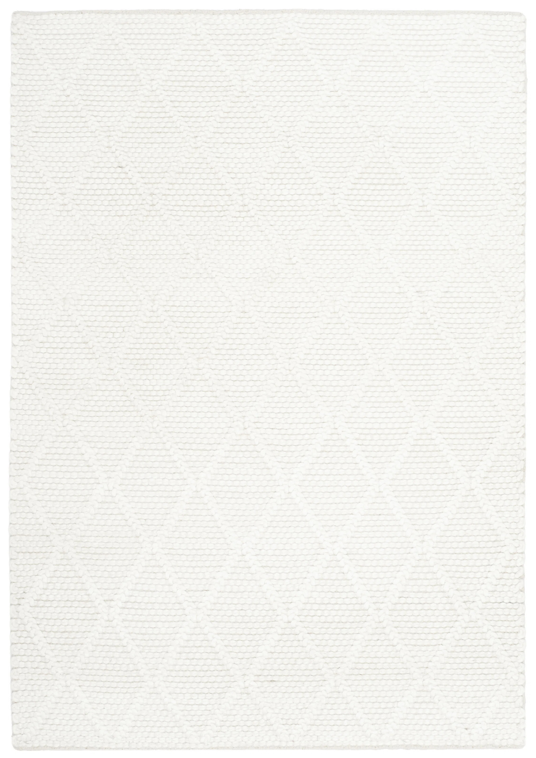 Anyae Geometric Handmade Flatweave Ivory Area Rug | Wayfair North America