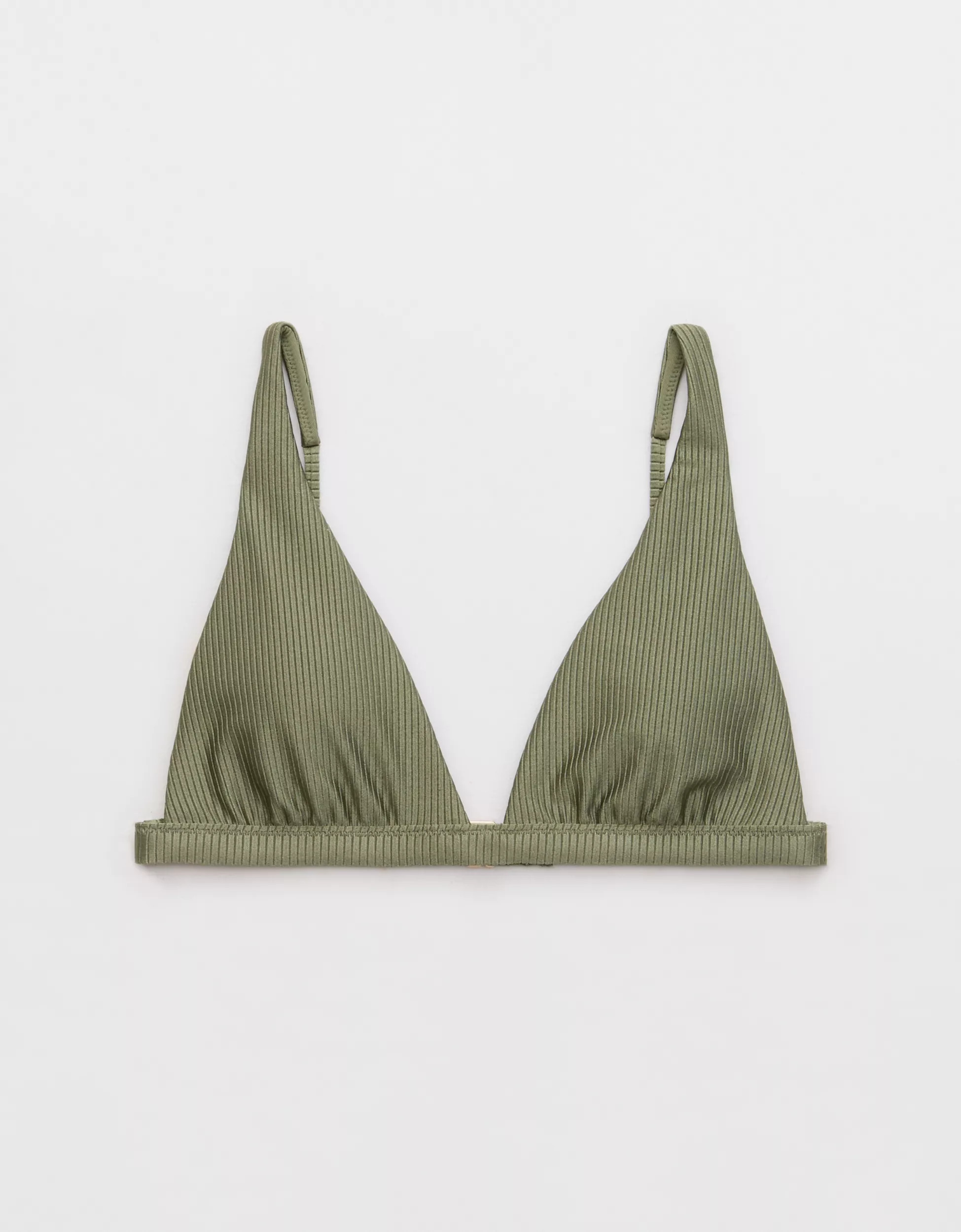 Aerie Shine Rib Plunge Bikini Top | Aerie