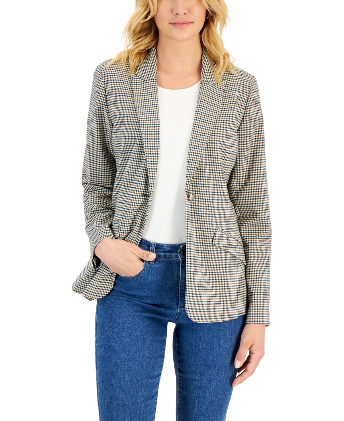 Charter Club Women's Plaid Blazer, Created for Macy's | Macys (US)