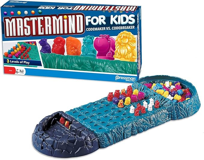 Pressman Mastermind for Kids - Codebreaking Game With Three Levels of Play Multicolor, 5" | Amazon (US)