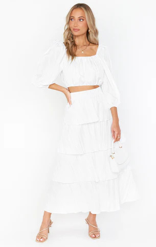 Full Swing Skirt ~ White Crinkle | Show Me Your Mumu
