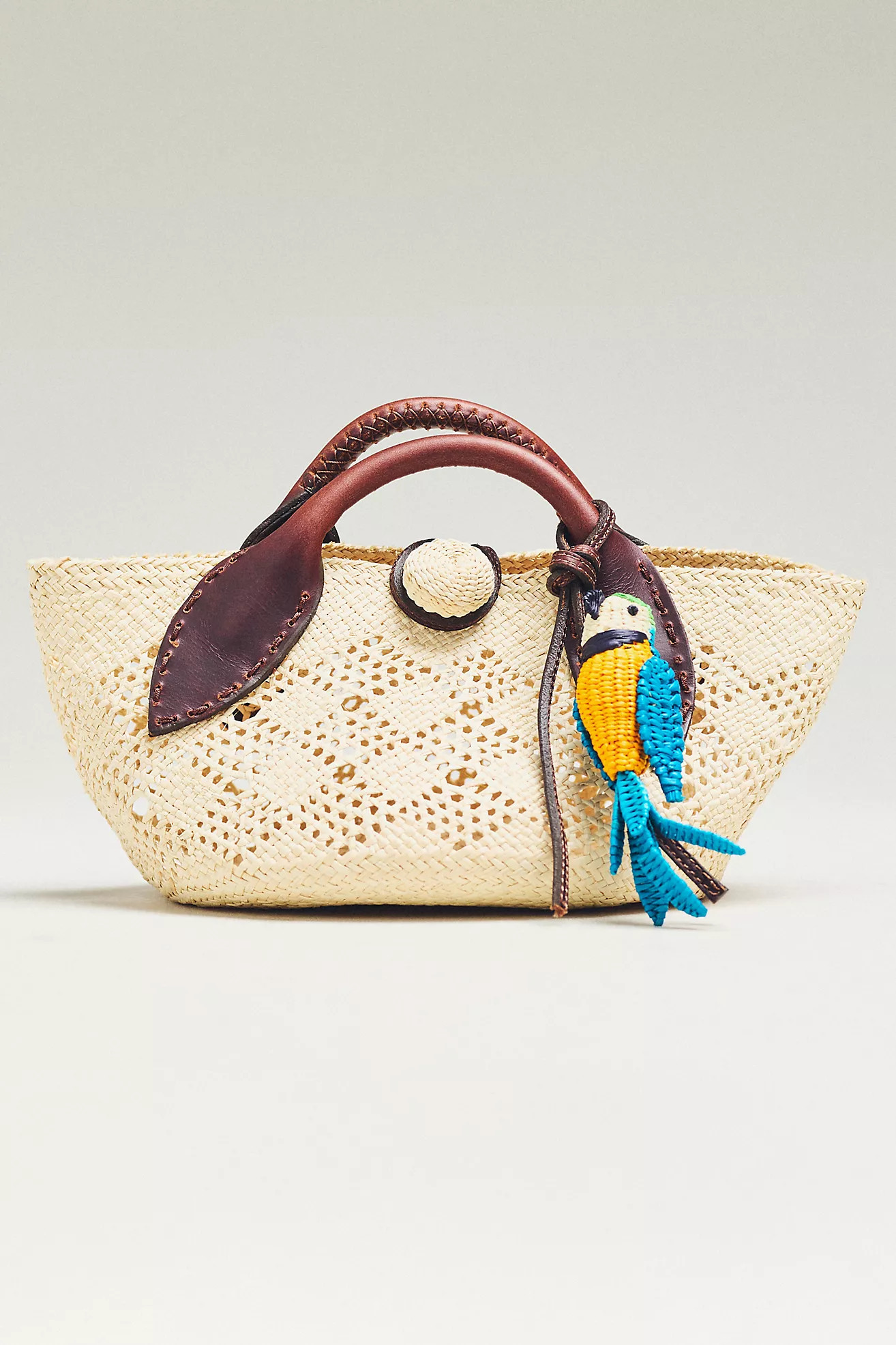 Mercedes Salazar Mini Raffia Crab Bag | Anthropologie (US)