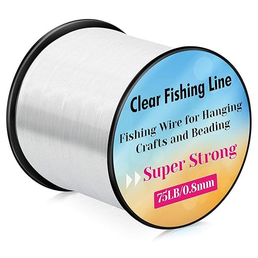 Strong Fishing Line Clear, Acejoz Thick Fishing Wire 0.8mm Invisible Hanging Wire Heavy Duty Mono... | Amazon (US)