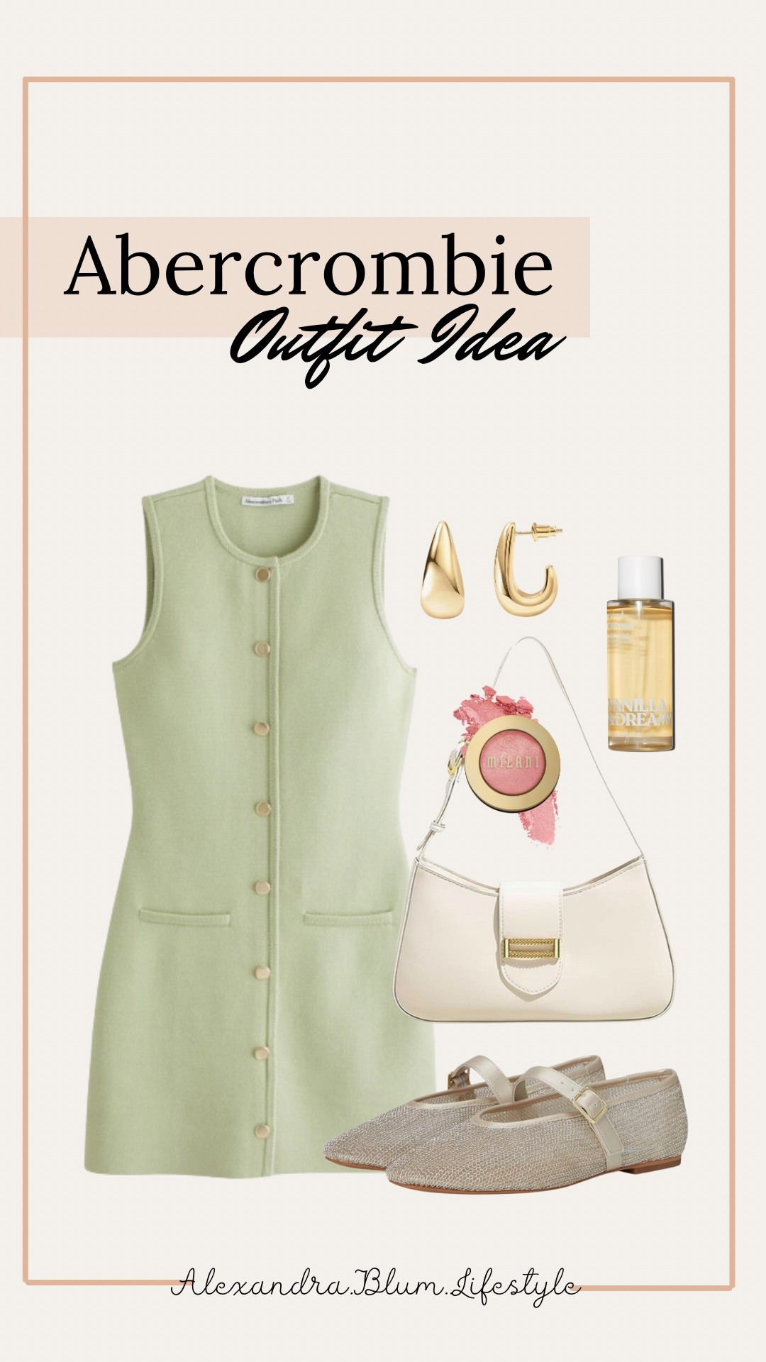 Spring outfit idea from Abercrombie! Light green sweater dress perfect for Easter, spring work outfits, and coffee dates! 

#LTKShoeCrush #LTKWorkwear #LTKFindsUnder100