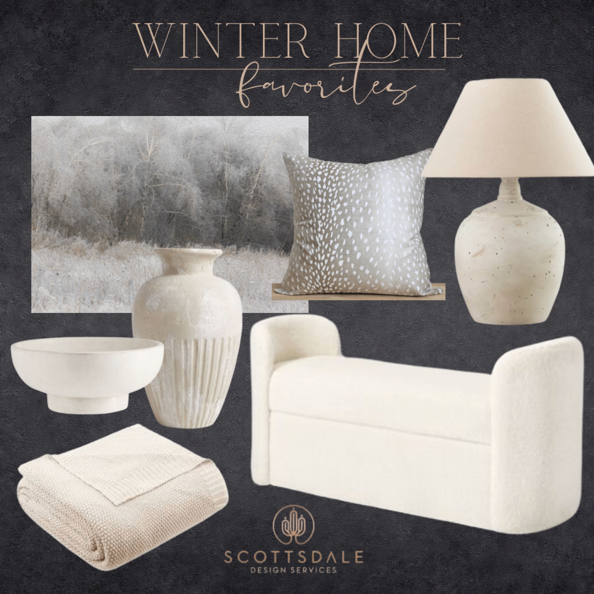 Winter white home favs🤍❄️

Boucle bench, neutral home decor, knit throw blanket, ceramic vase, winter art, decorative bowl, leopard pillow

#LTKGiftGuide #LTKhome #LTKstyletip