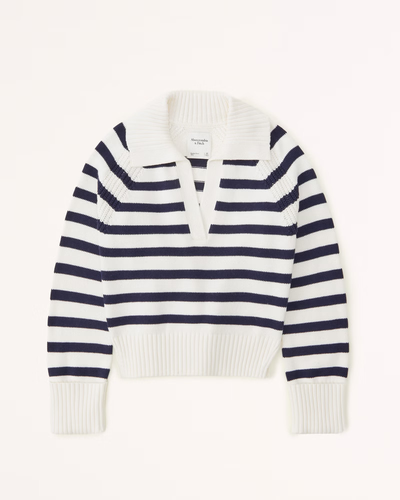 Women's Notch-Neck Sweater | Women's Tops | Abercrombie.com | Abercrombie & Fitch (US)
