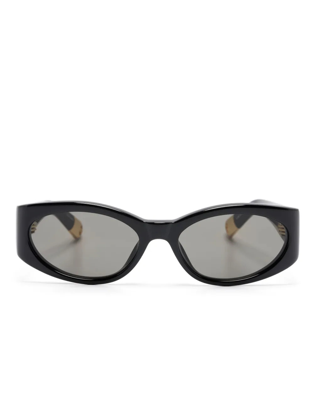 Jacquemus Les Lunettes Ovalo Sunglasses | Black | FARFETCH IN | Farfetch Global