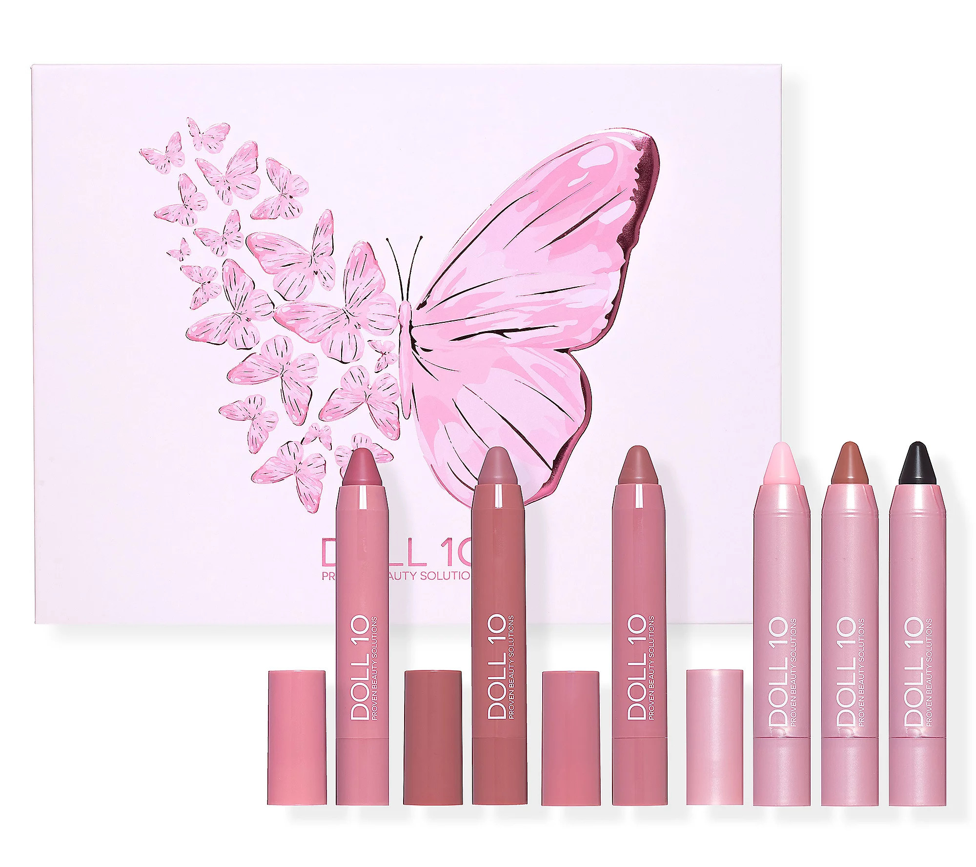 Doll 10 Shades of Possibility 6pc Lip Crayon Boxed Set | QVC