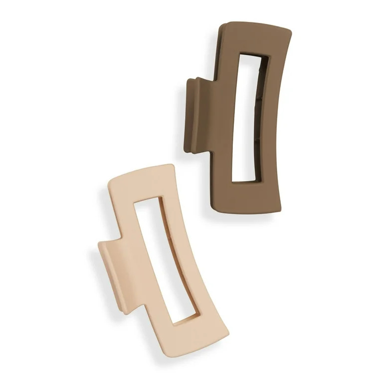 Gimme Rectangle Claw Clip, Brown Blonde, 2 Ct | Walmart (US)