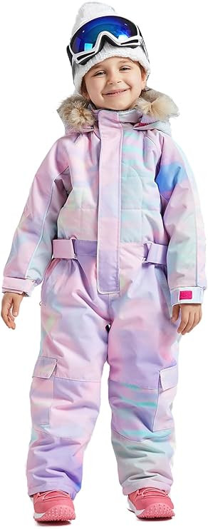 Kids Girls Boys Waterproof Colorful One Piece Snowsuits Coveralls Ski Suits Jackets Winter Jumpsu... | Amazon (US)