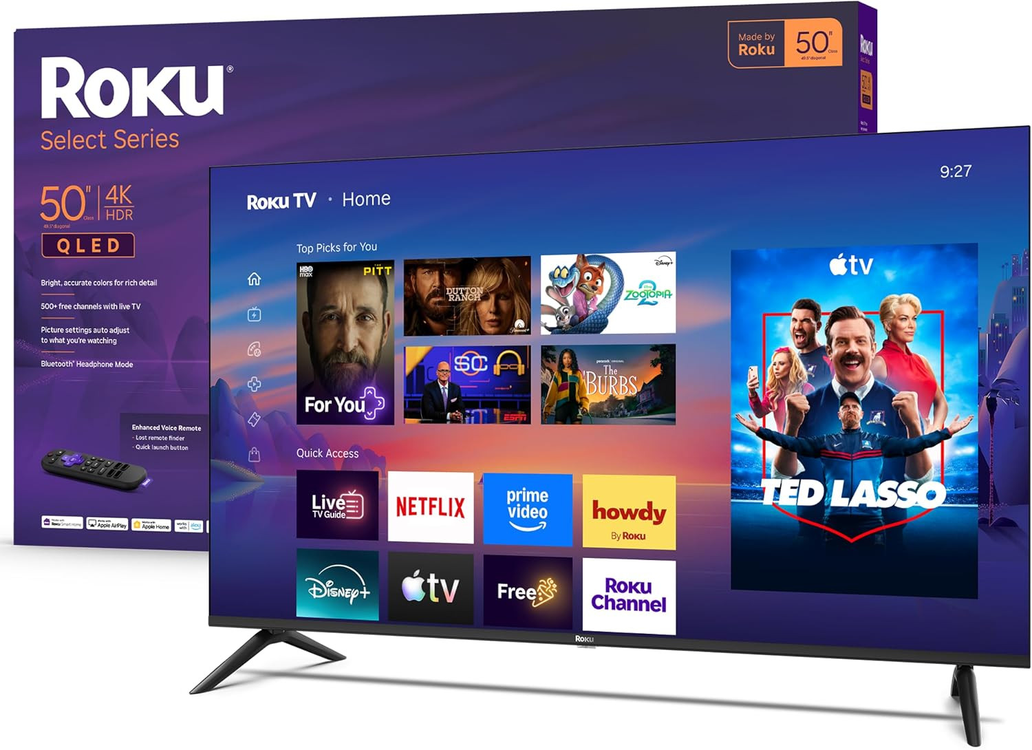 Roku 50-Inch Select Series Smart TV 2026-4K (2160p) QLED TV TV | Amazon (US)