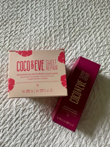 Coco & Eve. Hair mask. Sweet repair repairing and restoring hair mask. Coco & Eve sunny honey. Antioxidant face tanning micromist. Self tan. Fake tan. Spray tan. Face tanner  

#LTKbeauty #LTKfindsunder50 #LTKU