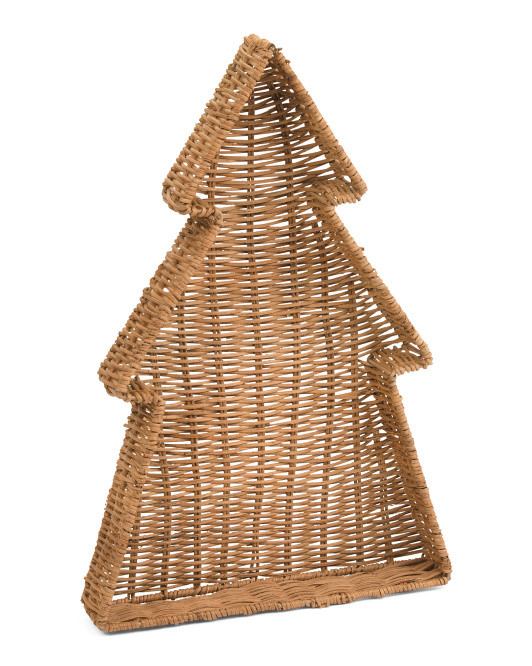 12x18 Rattan Tree Figural Tray | TJ Maxx