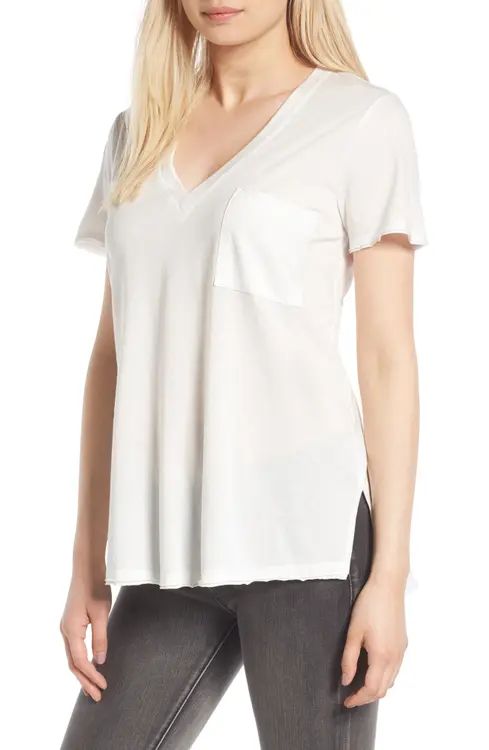 Raw Edge Side Slit Tee | Nordstrom