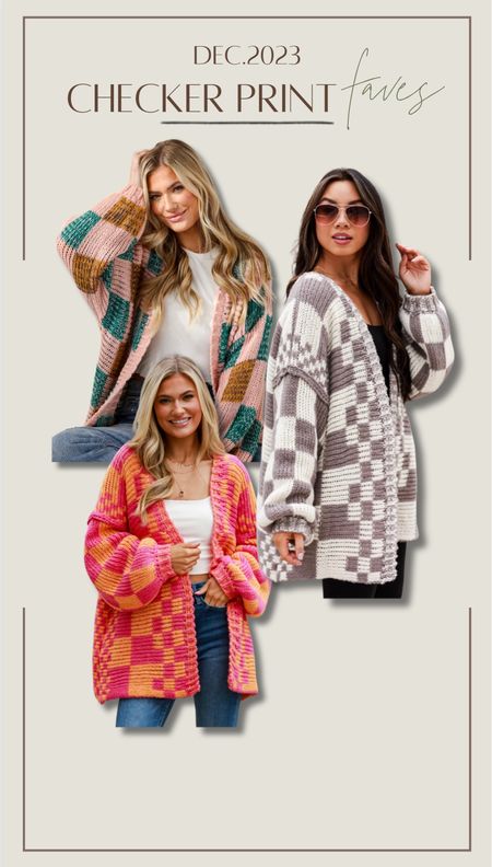 Some of my checker faves / new arrivals from Dress Up🤎✨code HOLLEY25 to save sitewide AND on top of doorbusters! 

Cardigans / checker print / for her / gift guide / cozy / casual / comfy / Holley Gabrielle 

#LTKfindsunder50 #LTKsalealert #LTKSeasonal