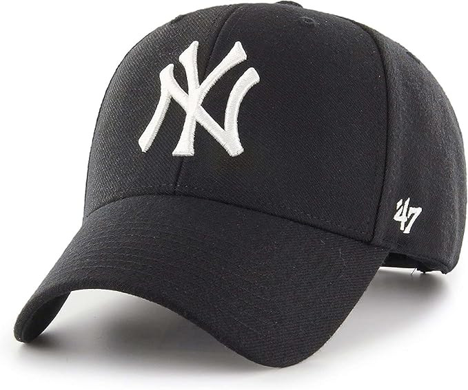 '47 Forty Seven Brand MVP New York Yankees Curved Visor Snapback Cap Black MLB Limited Edition | Amazon (US)