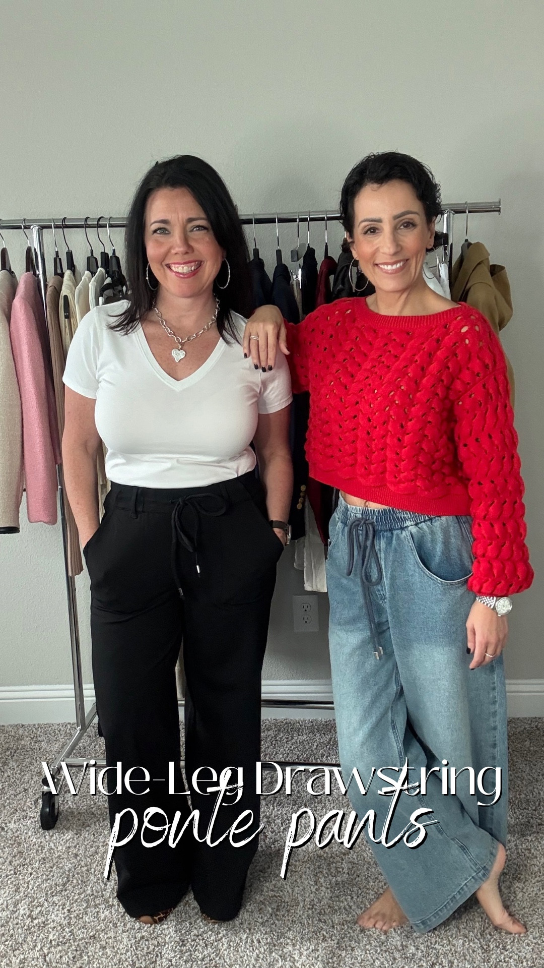 What is a “ponte” pant? It’s a very stretchy, weightier material that’s super soft, and doesn’t wrinkle. “Ponte” (pronounced pawn-tay) refers to the material it’s made of, and once you know the material, you’ll want it in everything. Lol 😂 

Side note… these wide-leg, drawstring Ponte pants are the number one seller of all time in my LTK shop. 

Brooklyn is size 8, and wears a small in this brand and style, so I would say it’s safe to size down. 
.
.
.
#stylewitheugenia #dallastexas #whatisapontepant #pontepants #drawstringpontepants #wardrobestylist #personalstylist 

#LTKOver40 #LTKFindsUnder50 #LTKPetite