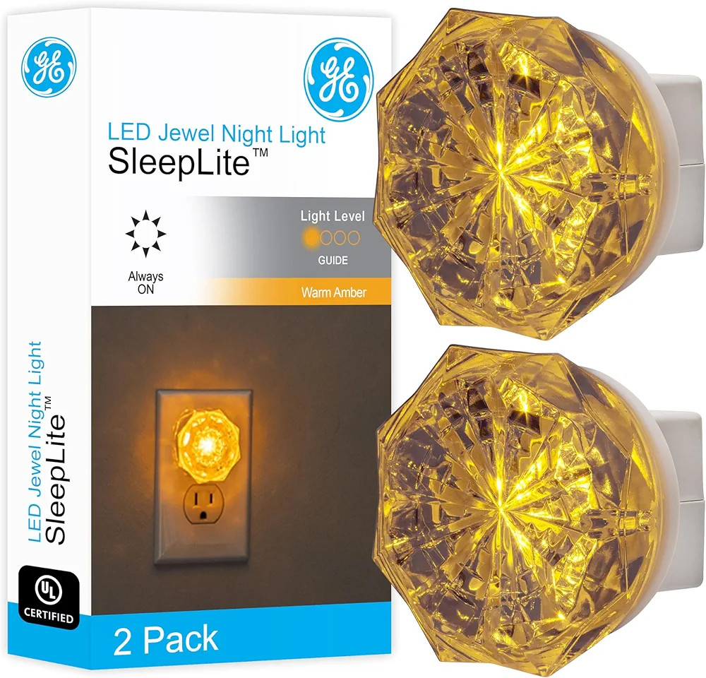 GE SleepLite LED Night Light, Amber, 2 Pack | Amazon (US)