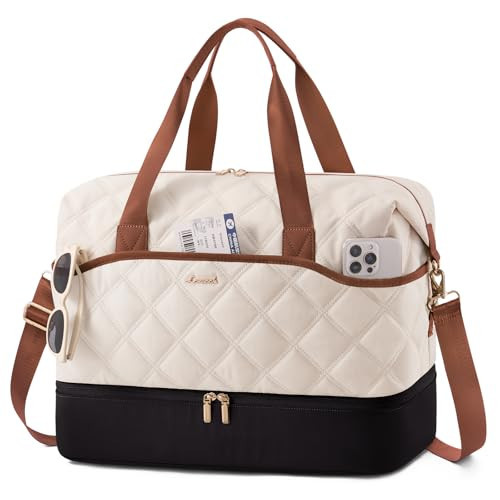 LOVEVOOK Weekender Bags for Women with Shoe Compartment, Lightweight Travel Duffle Bag with Wet Pocket, Hospital Overnight Bags for Women Labor Delivery, Personal Item Carry On Bag for Gym, Sport | Amazon (US)