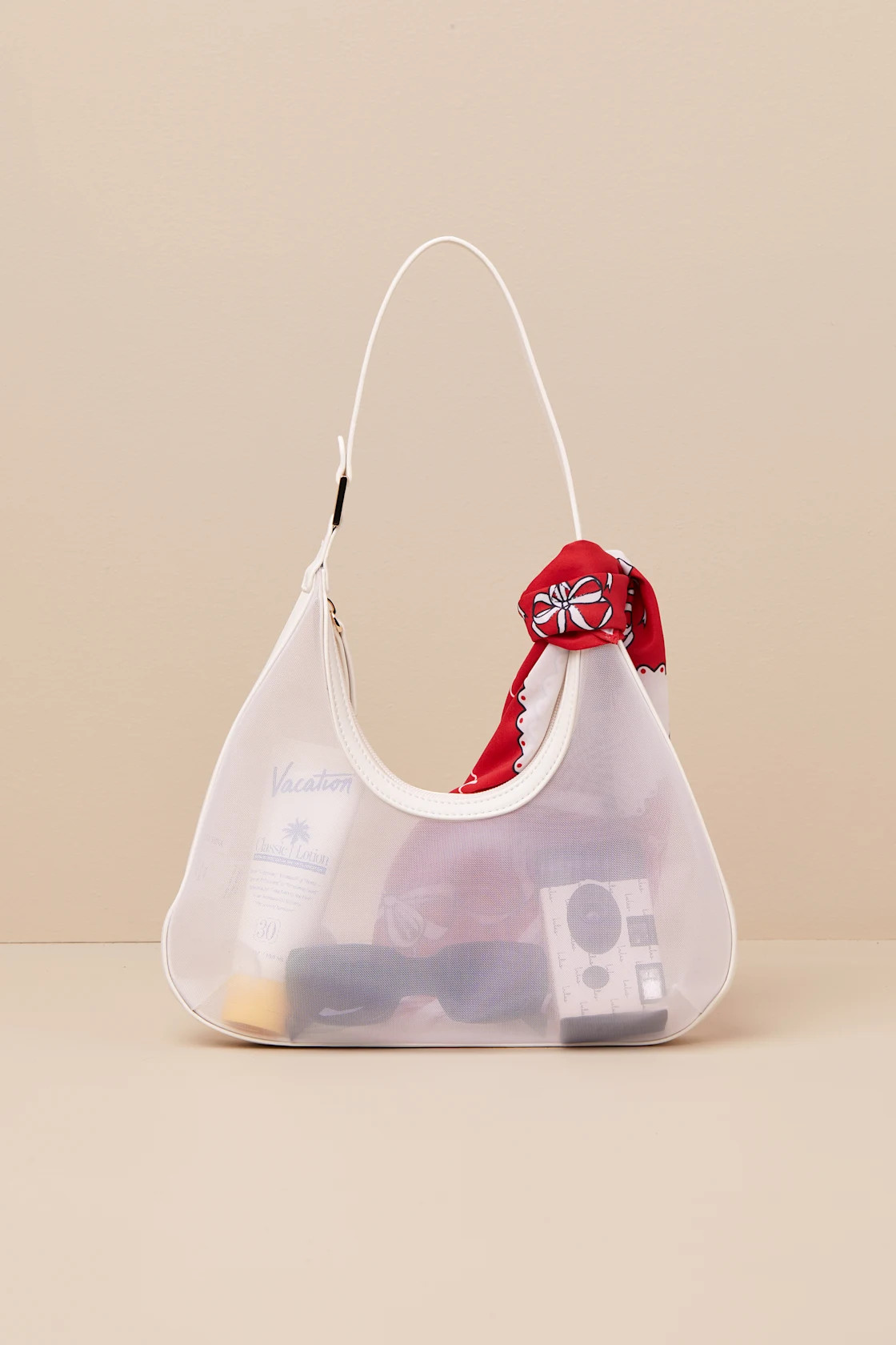 Corentin White Sheer Mesh Shoulder Bag | Lulus