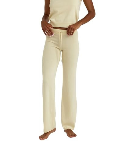 Organic Basics Women's 32 3/4" Soft Knit Straight Leg Pants, Double CreamX-Small | Amazon (US)