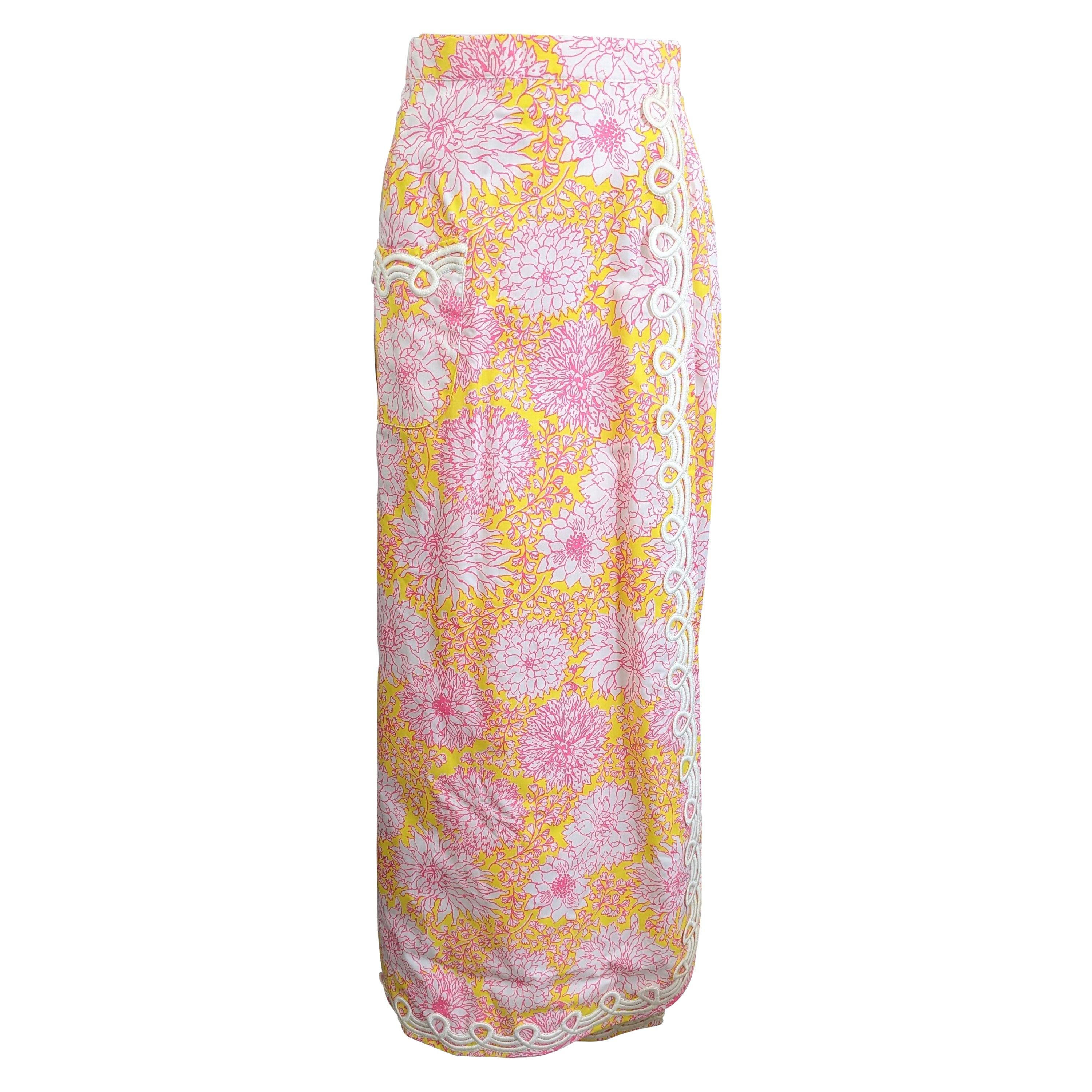 Lily Pulitzer Soutache Trimmed Wrap Skirt | 1stDibs
