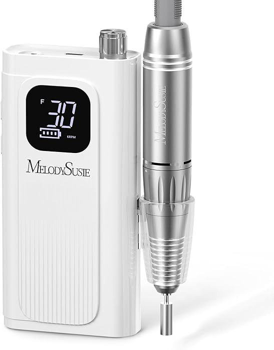 MelodySusie Entry-Level Clip-On Rechargeable Essential Nail Drill, SC300F 30000RPM E-File with LC... | Amazon (US)