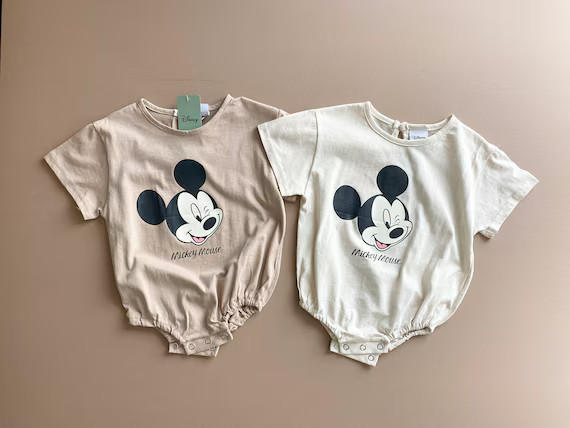 Baby Mickey Romper Made in Korea - Etsy | Etsy (US)