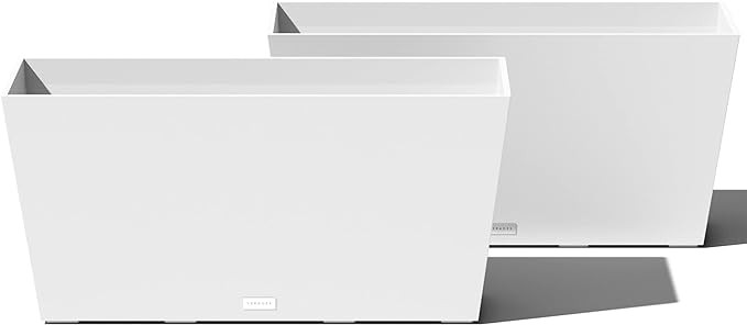 Veradek Pure Series Midori Trough Planter - Large Rectangular Planter for Indoor or Outdoor Deck/... | Amazon (US)