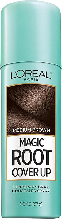L'Oreal Paris Magic Root Cover Up Gray Concealer Spray, Medium Brown, 2 Oz(Packaging May Vary) | Amazon (US)