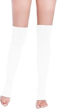 v28 Long Leg Warmer, Women’s Men 80s Party Ribbed Knit Dance Sports | Amazon (US)