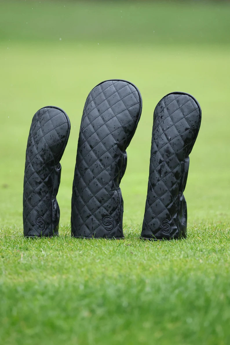 Black Quilted Golf Headcover fairway  - Classic Golf Headcover Designs – Premium Stitching, Dur... | Etsy (US)