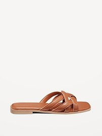 Faux-Leather Woven Strap Sandals | Old Navy (US)