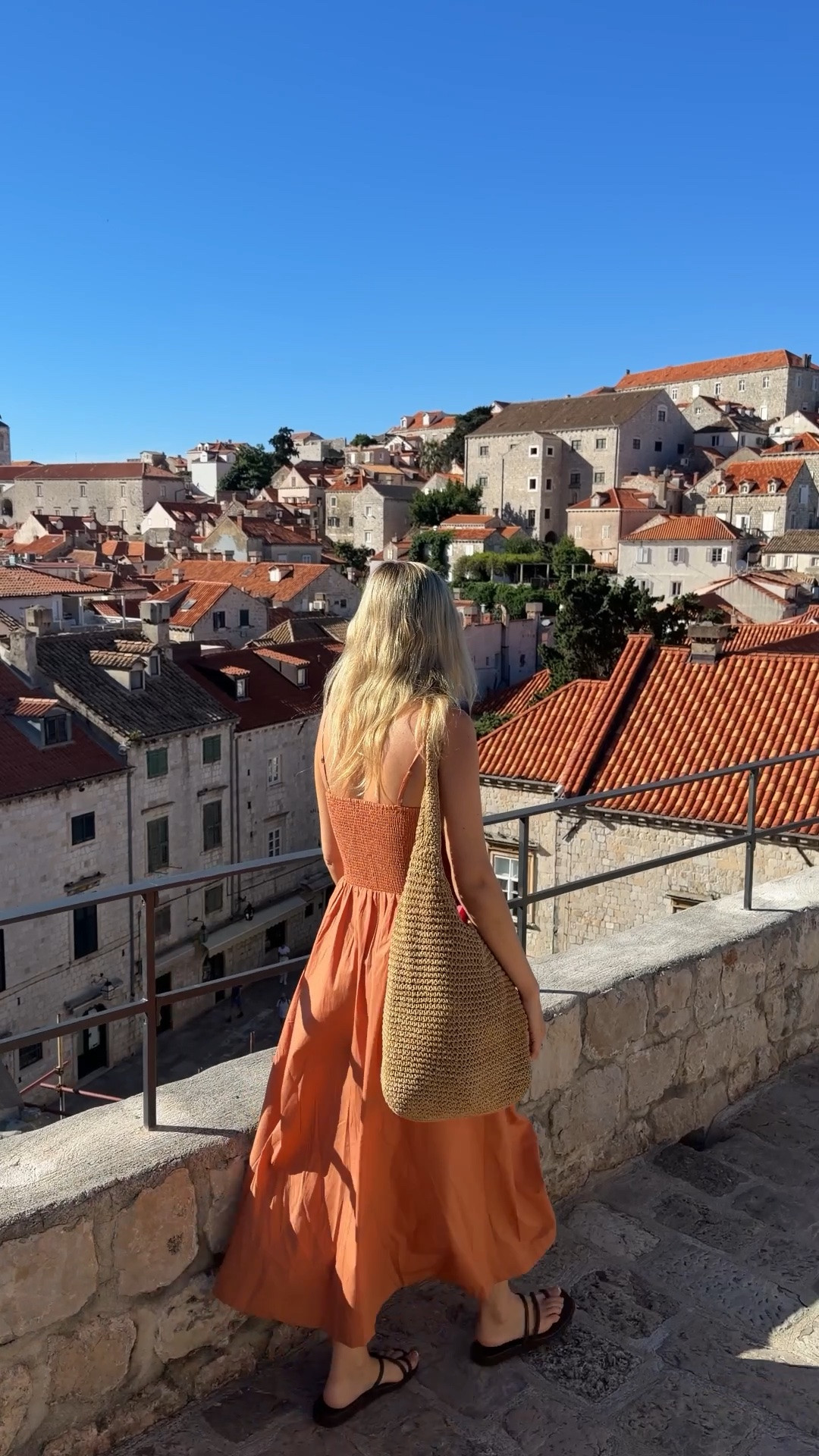 Walking the Old Fortress Walls where they filmed Game of Thrones in Croatia! I loved this @abercrombie  dress because it matched the roofs here perfectly 😍

#LTKxAbercrombie #LTKootd #LTKTravel