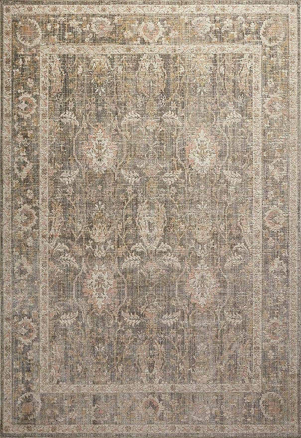 Chris Loves Julia x Loloi Rosemarie ROE-01 Sage / Blush Oriental Area Rug 5' x 7'-10" | Amazon (US)