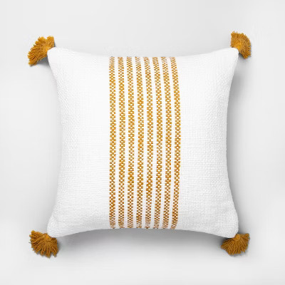 18x18 Center Stripes Throw Pillow - Hearth & Hand™ with Magnolia | Target