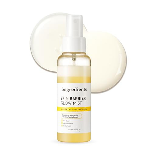 ONGREDIENTS Skin Barrier Glow Mist, Dual-Layer Facial Mist, 98% Pure Glutathione, Multi-Peptide, Centella, Ultra-Fine Spray, Cooling, Dry and Sensitive Skin, Korean Skin Care, 3.38 fl. oz. / 100ml | Amazon (US)