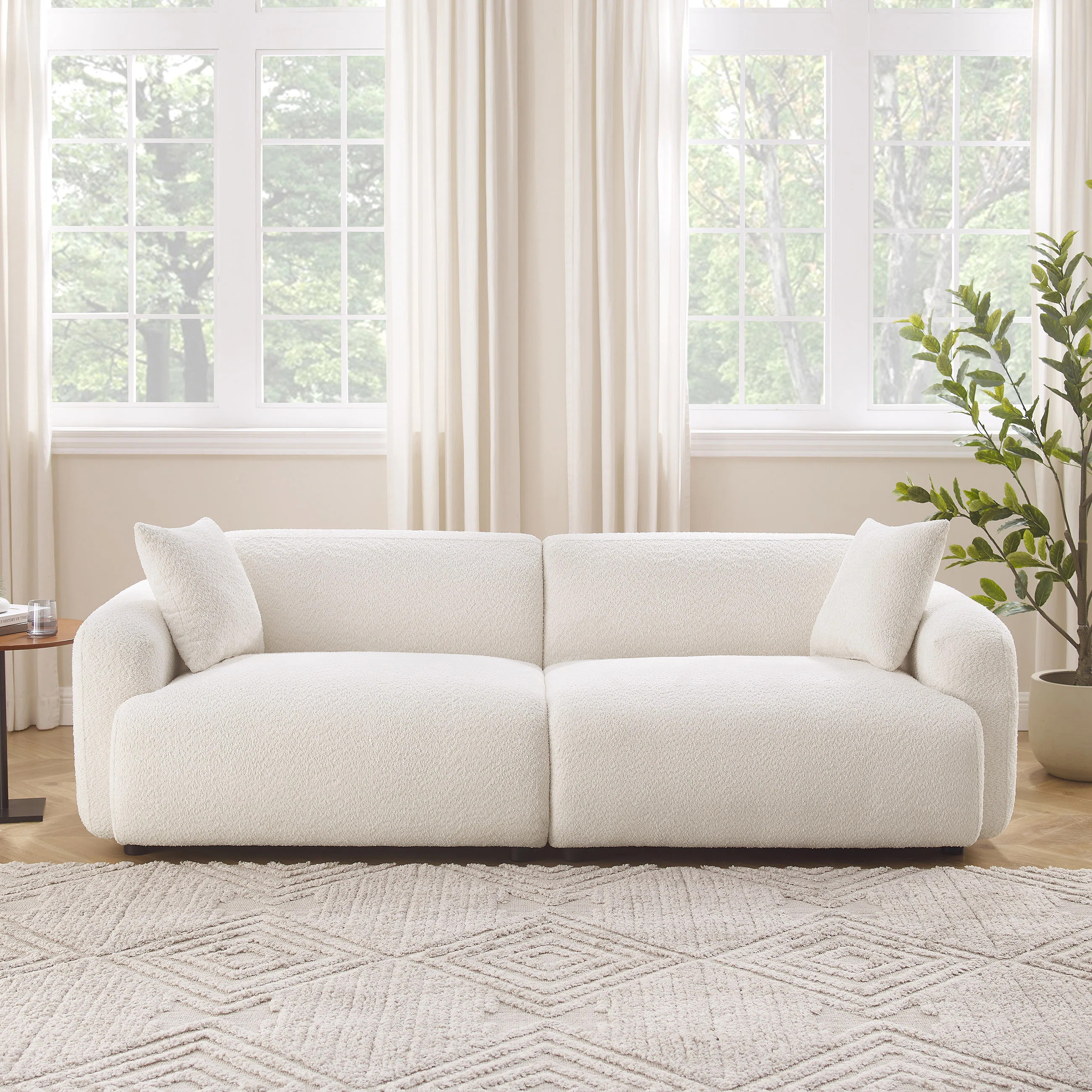 90'' Upholstered 3 Seats Sofa | Wayfair North America