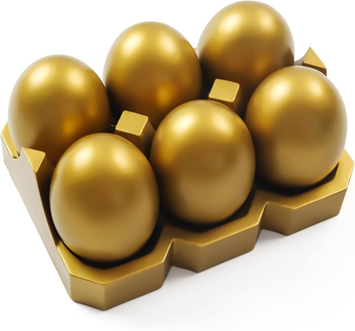 Easter Table Decorations Large Gold Eggs with Tray, Vintage Resin 7.8in Eggs Spring Table Decor f... | Amazon (US)
